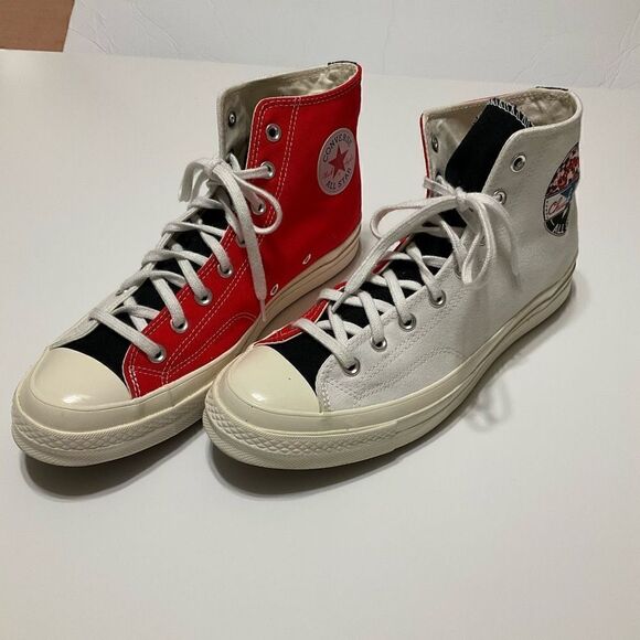 Converse Chuck ‘Logo Play’ White Rush Blue Hi Tops. Awesome! Unisex M 11.5, W9.5 - Picture 10 of 16